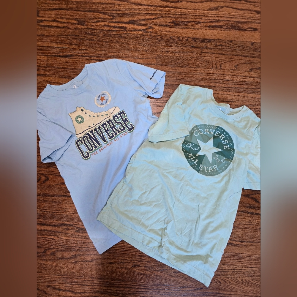 Converse Kids Light Blue T-Shirts - Set of 2